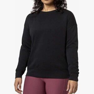 Mondetta Women's Plus Size 2X Black Scuba Crewneck Sweatshirt NWT